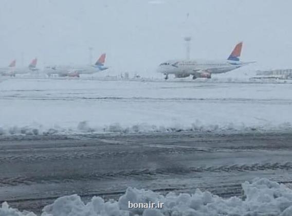 لغو کلیه پروازهای فرودگاه مشهد به سبب بارش برف