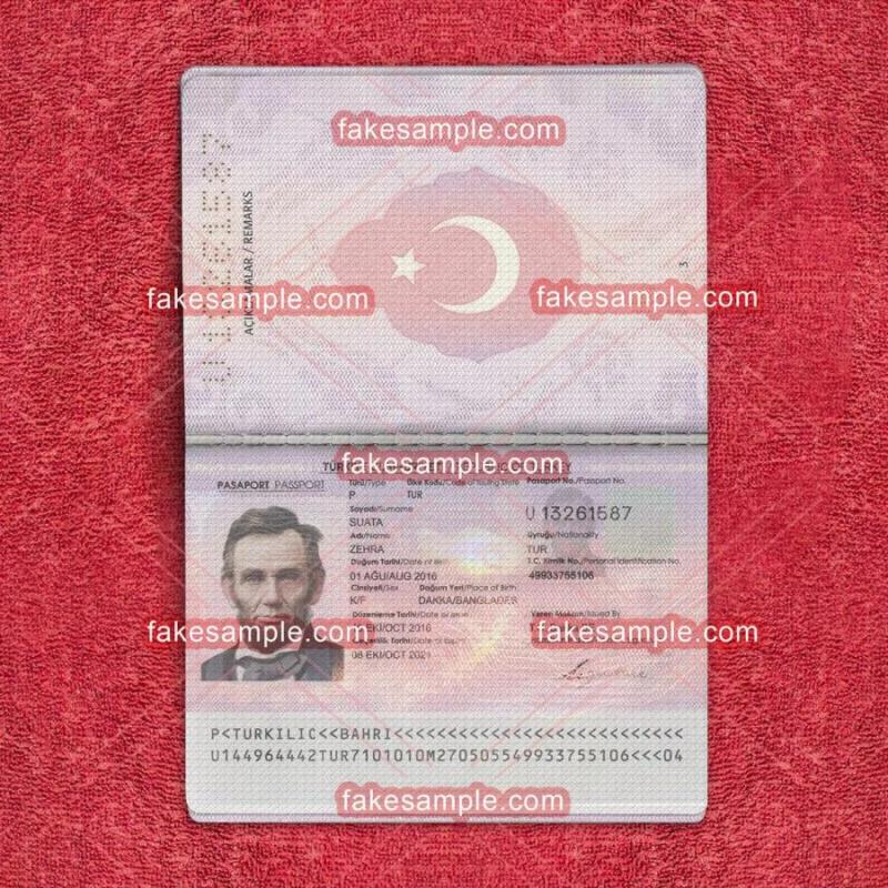 Philippines Passport Fake Template