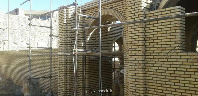 ادامه عملیات مرمت و احیای مسجد پامنار زواره
