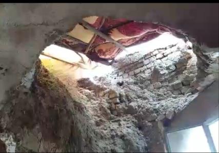 سقف نمازگاه شیخ هادی نجم آبادی فروریخت